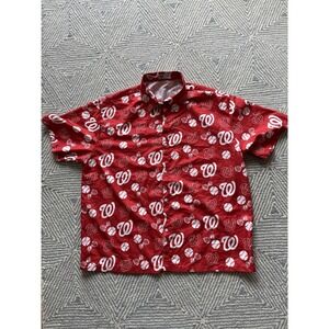 Washington Nationals Hawaiian Promo Shirt -‎ Red/White - XL